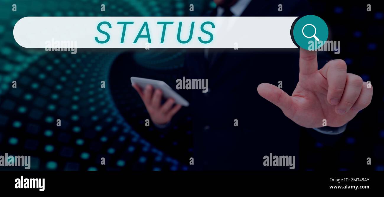 Inspiration showing sign Status. Word Written on situation at a