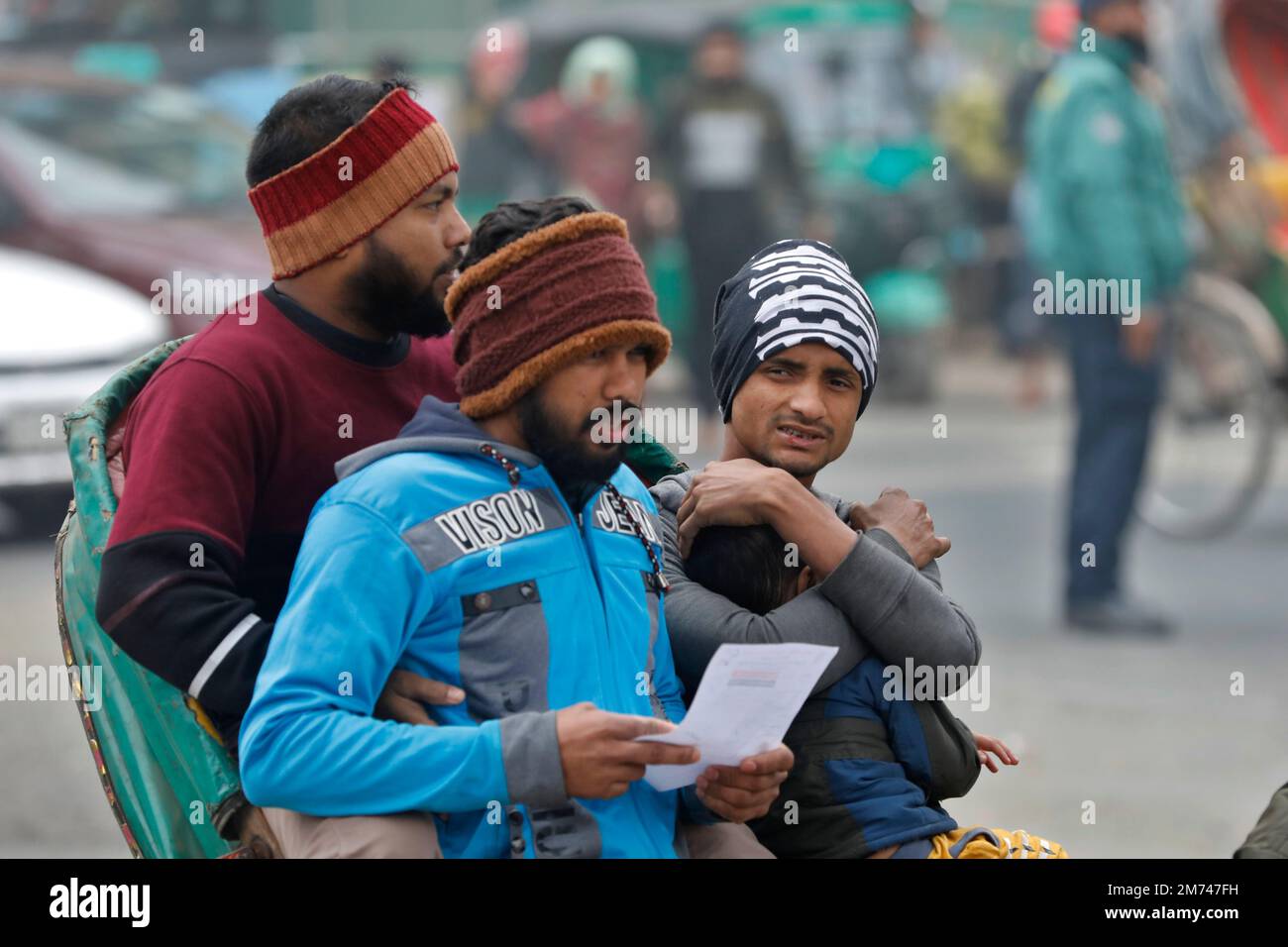 Dhaka, Bangladesh January 07, 2023 As a mild cold wave sweeps across