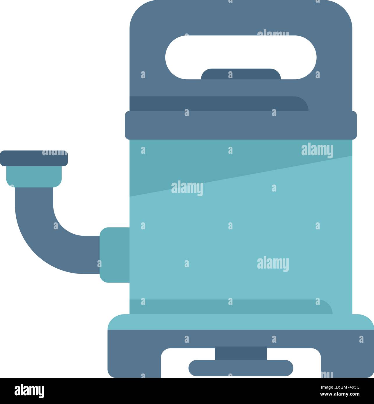 Pump system icon flat vector. Motor engine. Valve compressor isolated ...