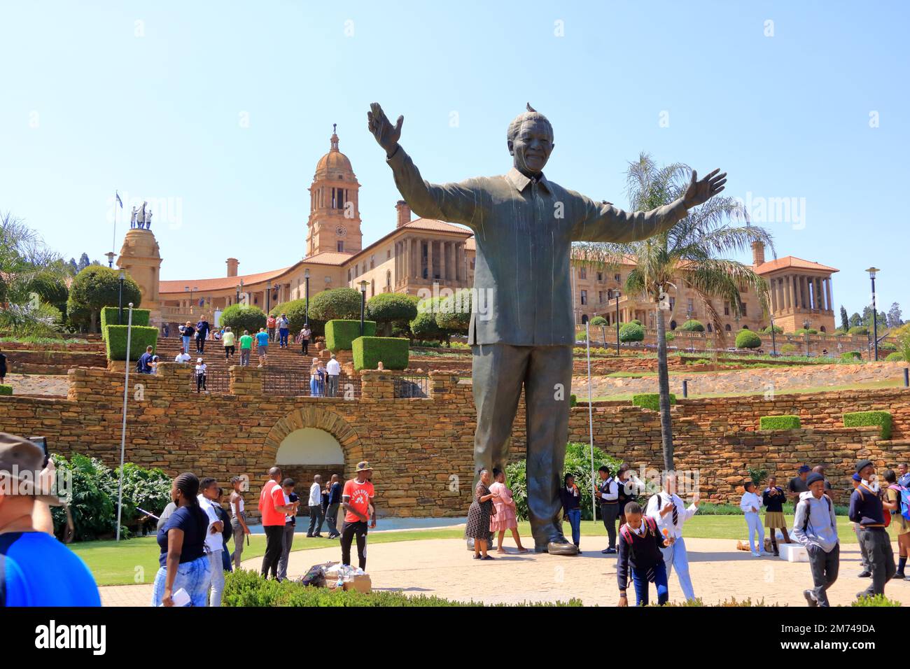 September 29 2022 Pretoria in South Africa People around the Nelson