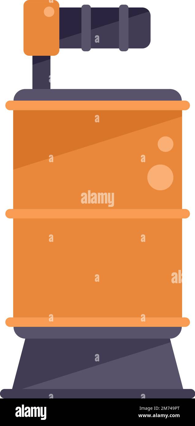 Valve pump icon flat vector. Engine motor. Electric sewage isolated ...