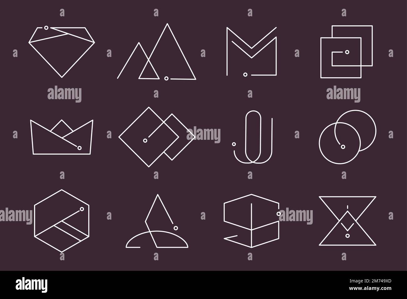 Minimal design logo collection vectors Stock Vector Image & Art - Alamy
