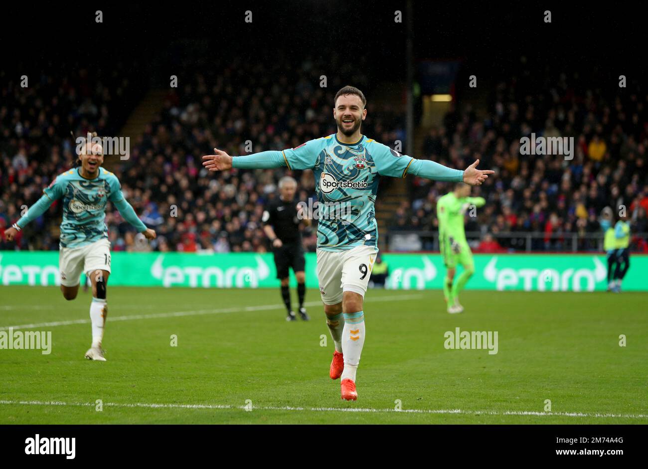 Southampton's Adam Armstrong celebrates scoring his sides second goal of the game during the