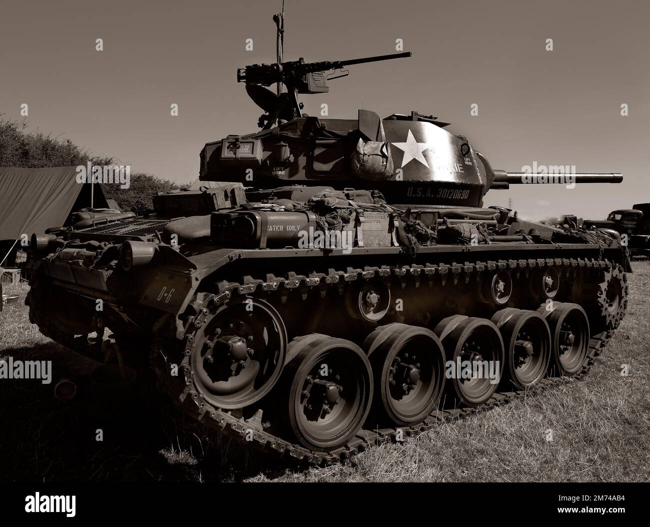 The M24 Chaffee was an American light tank used during the later part of World War II Stock Photo