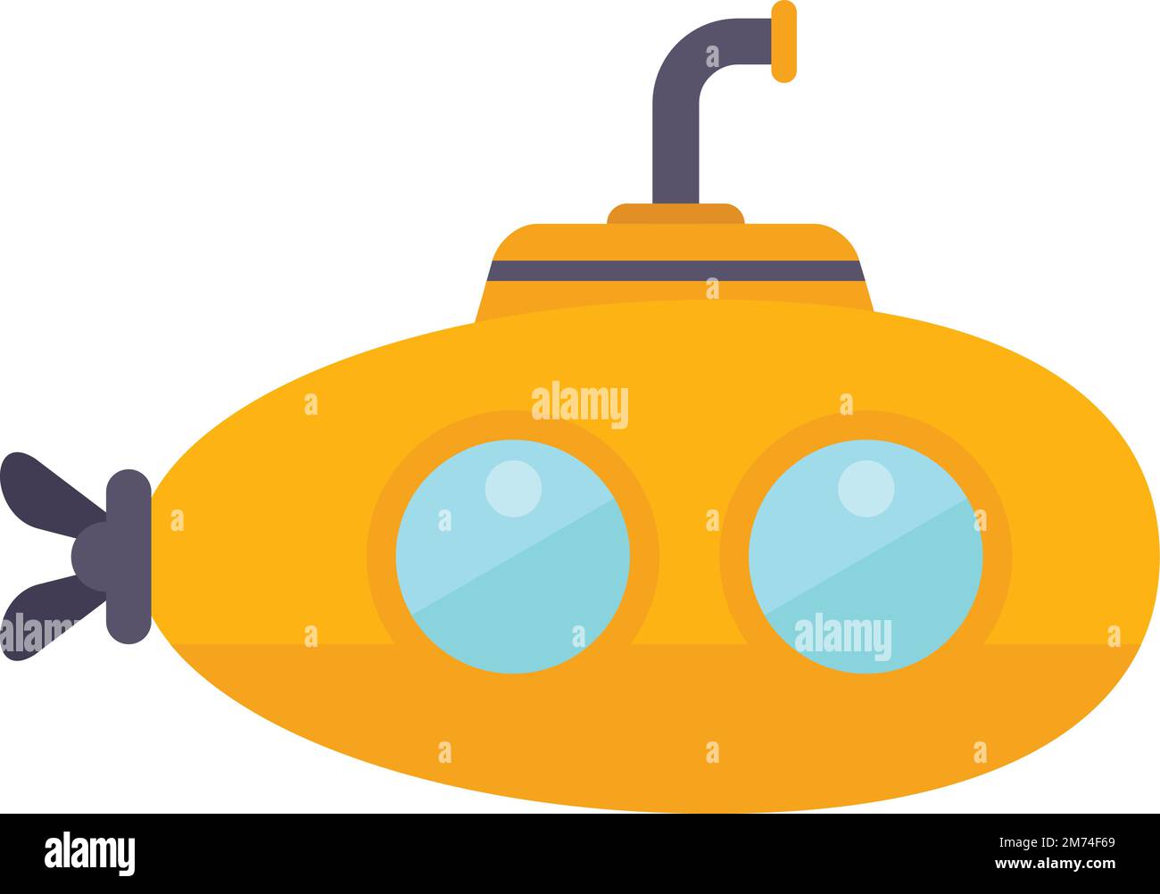 Porthole submarine icon flat vector. Sea ship. Cute marine isolated ...