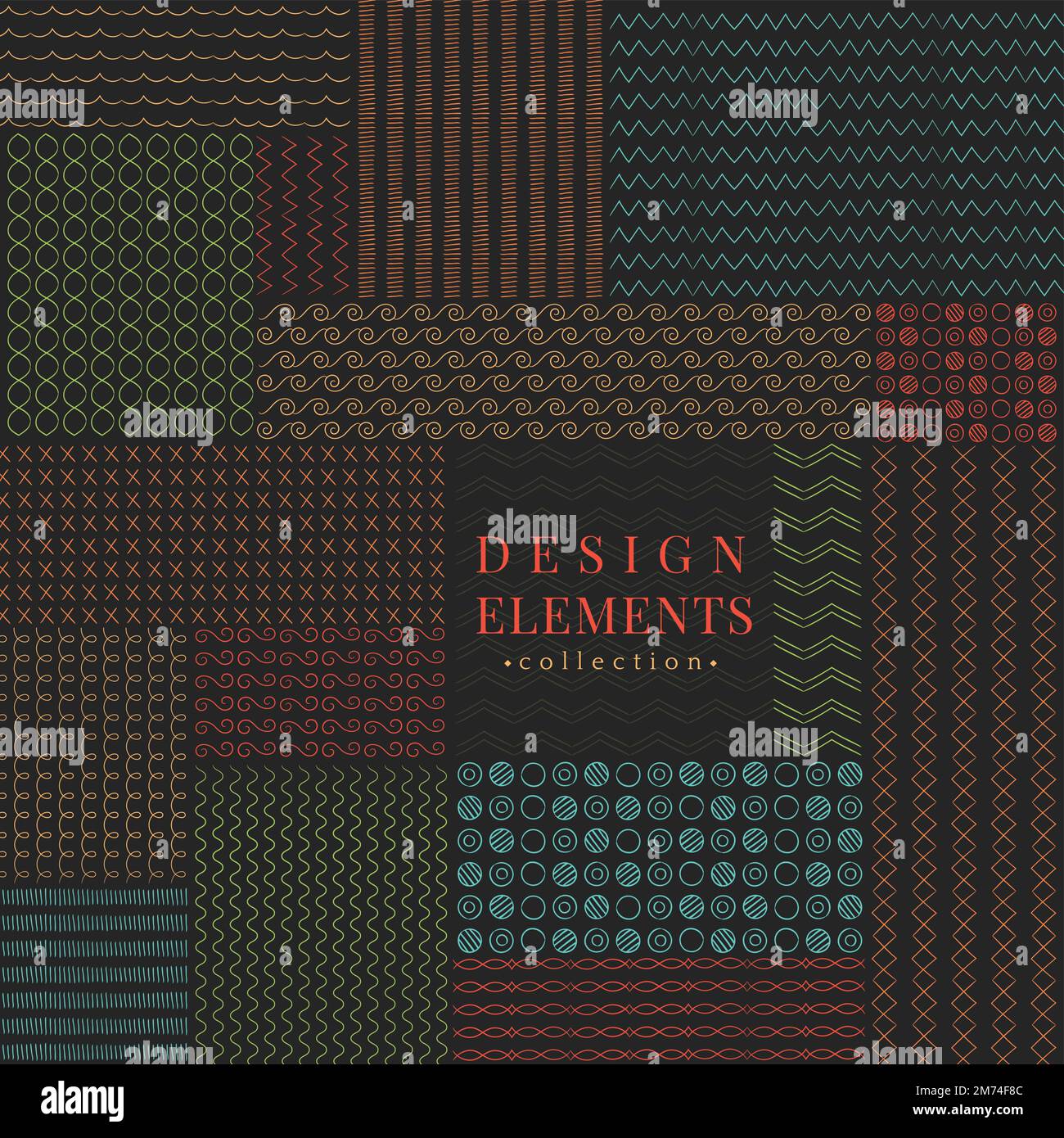 Divider line design elements vector collection Stock Vector Image & Art ...