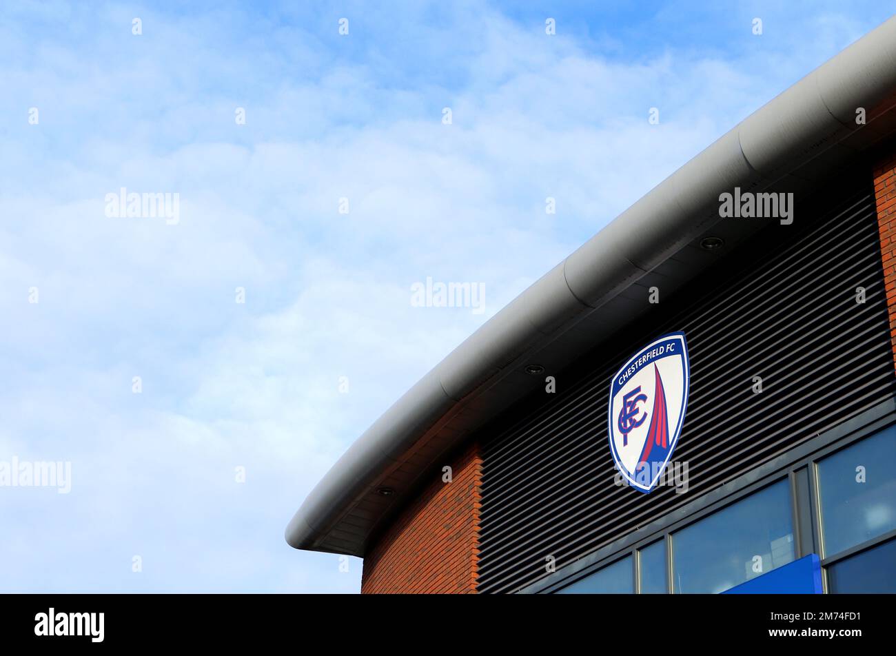 A general view of the stadium ahead of the Emirates FA Cup third round match at the Technique Stadium, Chesterfield. Picture date: Saturday January 7, 2023. Stock Photo