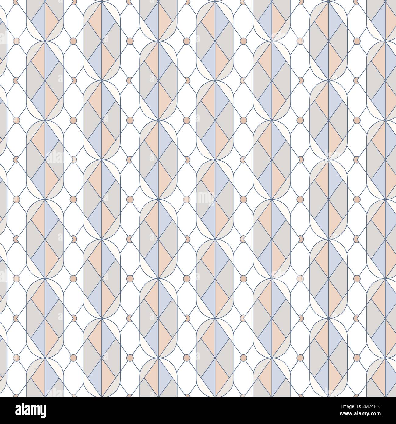 Colorful pastel geometric seamless pattern vector Stock Vector