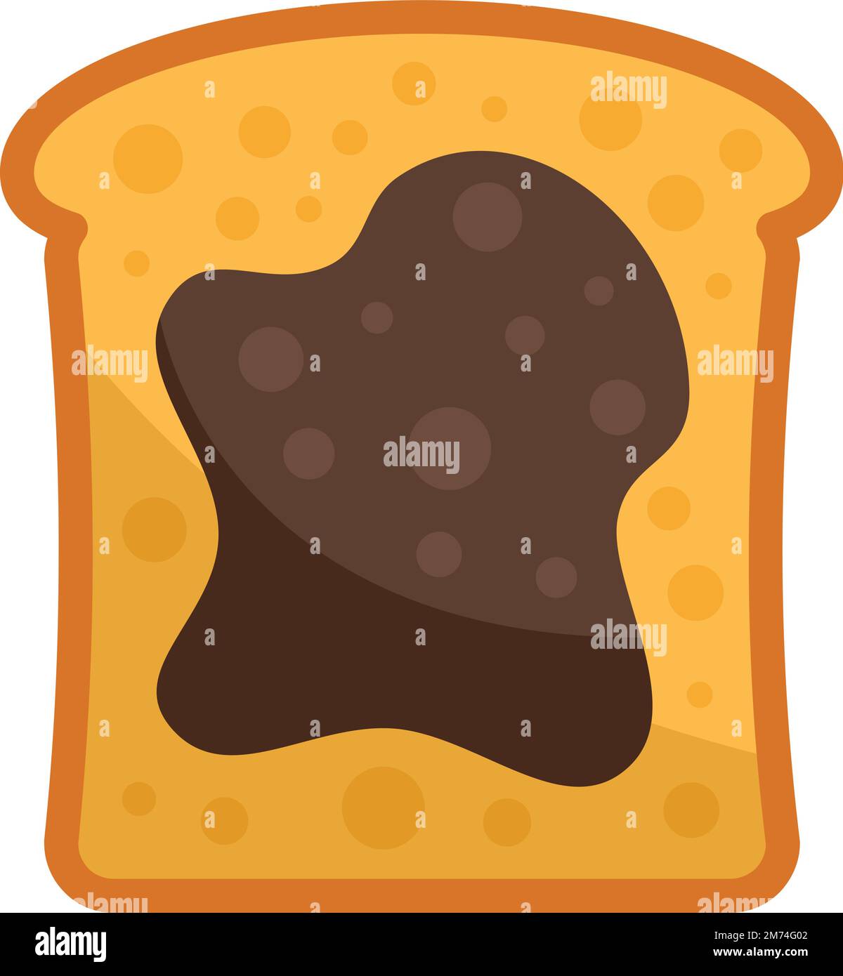 Chocolate paste sandwich icon flat vector. Cocoa jar. Cream food ...