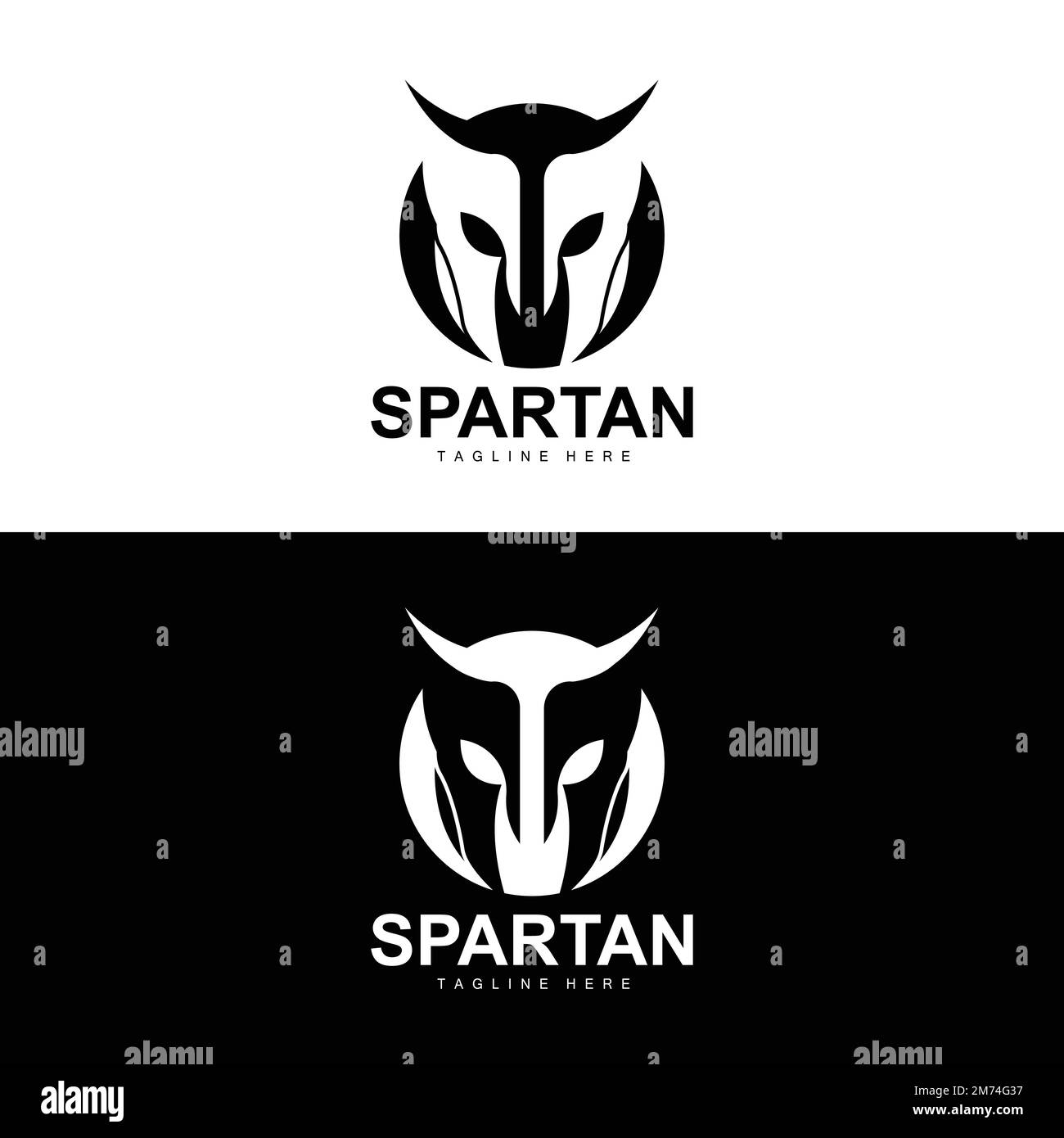 Spartan Logo, War Helmet Suit Vector, Barbarian Armor Icon, Viking, Gym Fit Design, Fitness Stock Vector