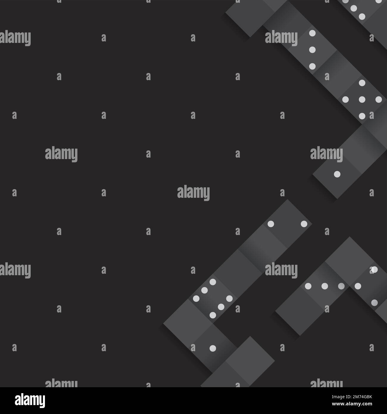 Black blocks frame on blank black background vector Stock Vector