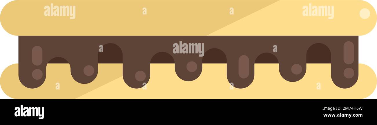 Chocolate cookie icon flat vector. Cocoa jar. Cream food isolated Stock ...