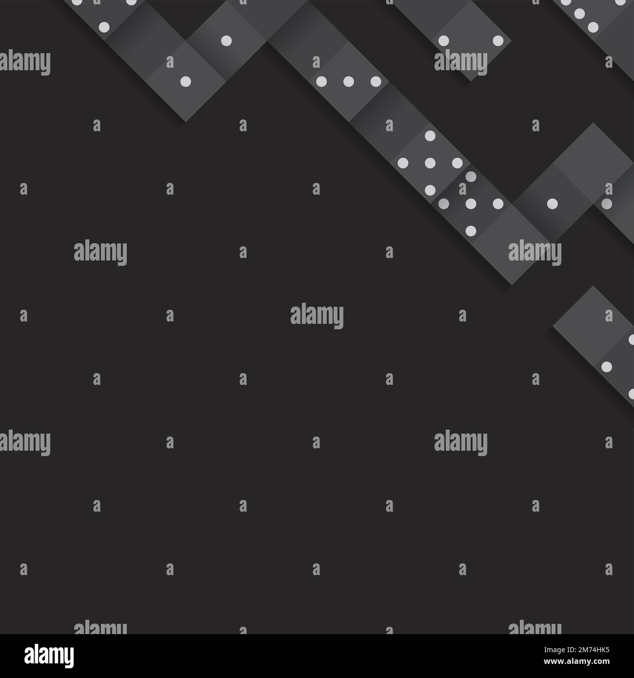 Black blocks frame on blank black background vector Stock Vector