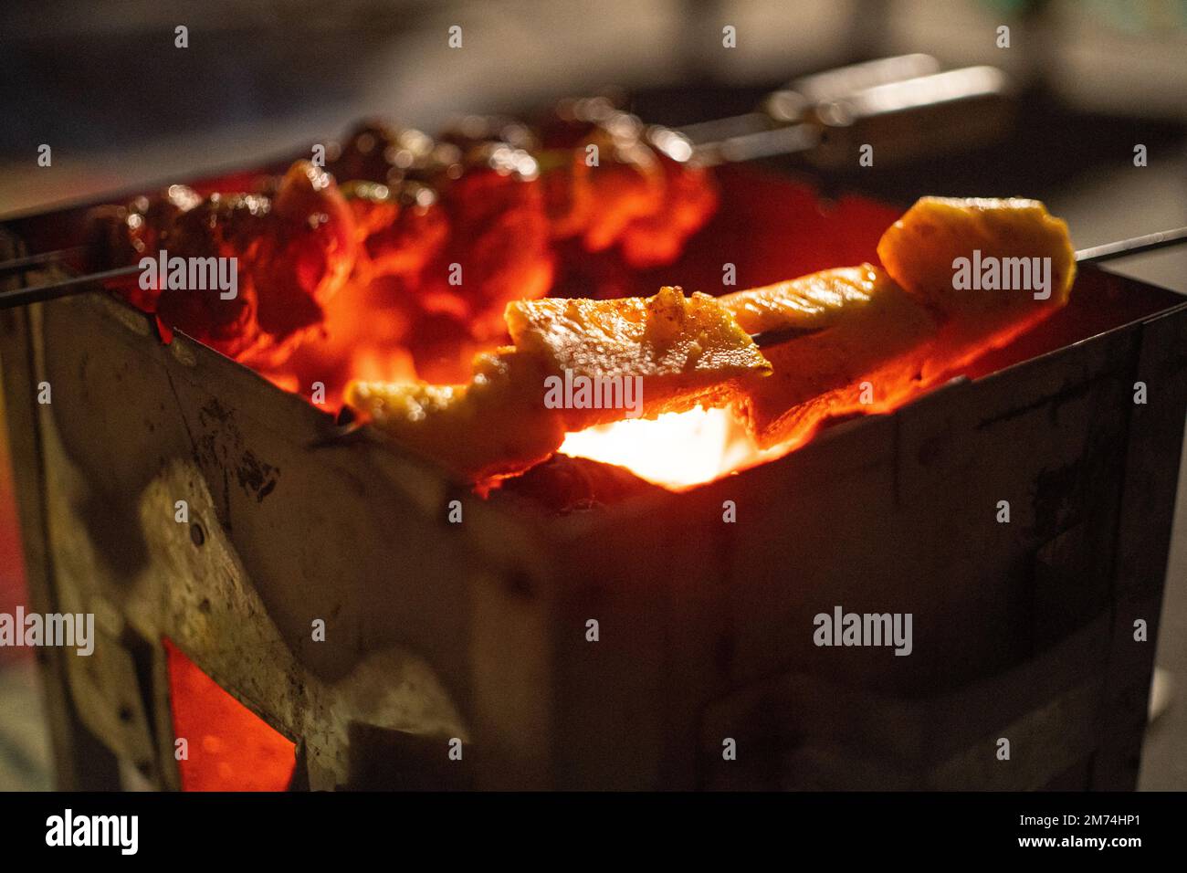 Charcoal fire cheap box