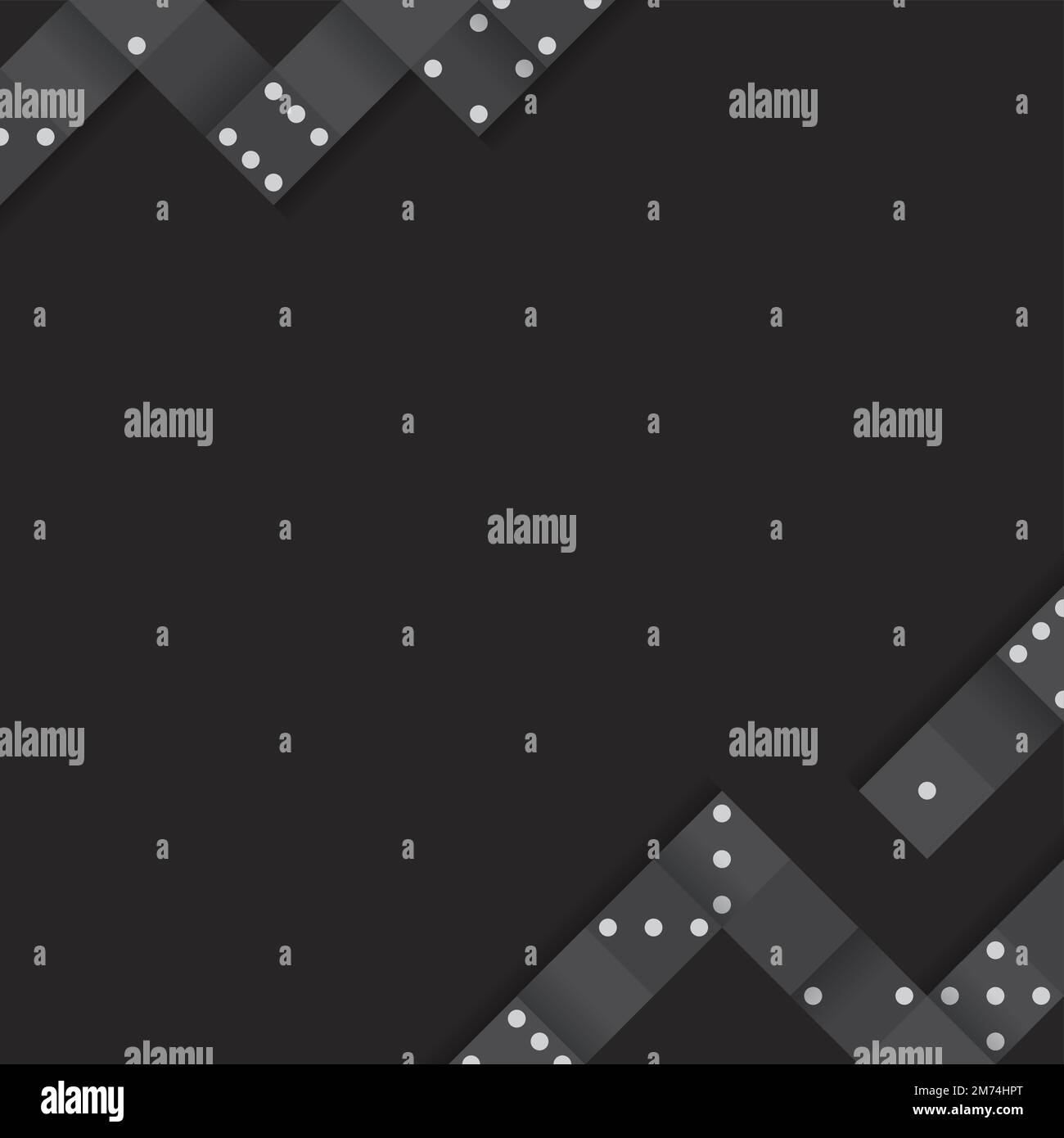 Black blocks frame on blank black background vector Stock Vector