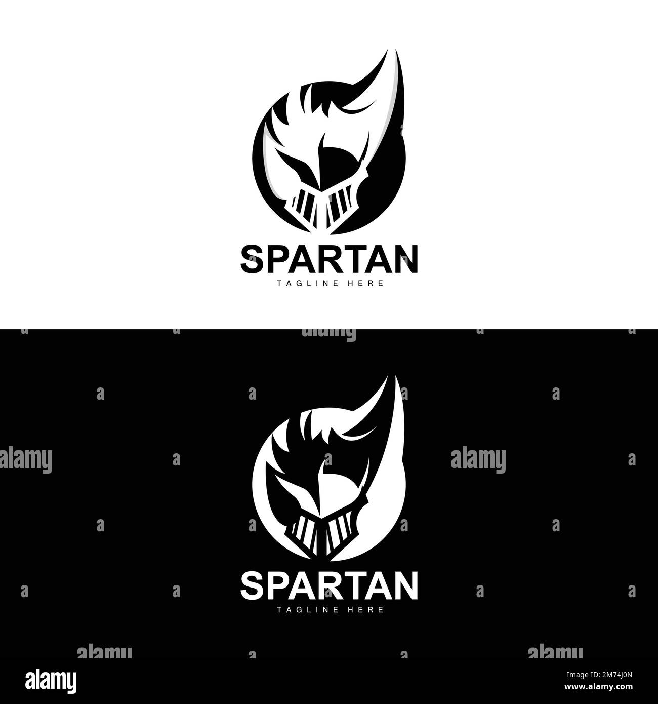 Spartan Logo, War Helmet Suit Vector, Barbarian Armor Icon, Viking, Gym Fit Design, Fitness Stock Vector