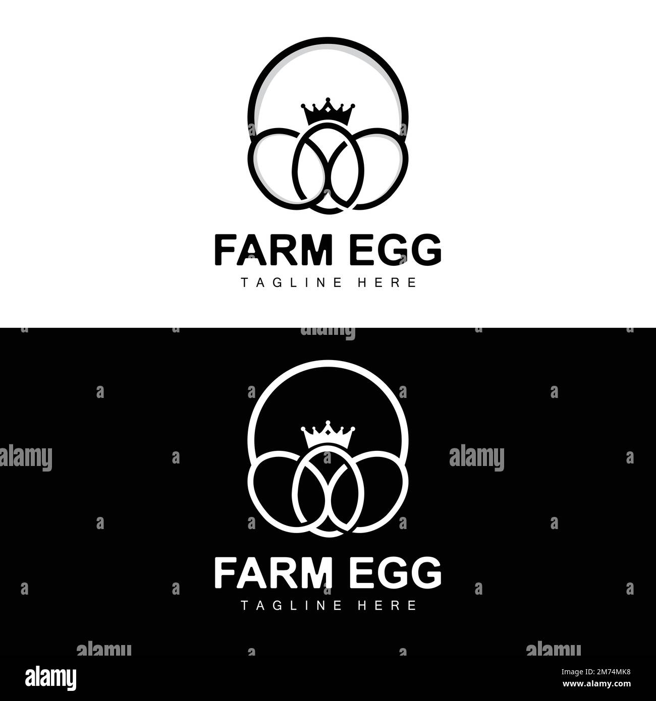 Egg Logo, Egg Farm Design, Chicken Logo, Asian Food Vector Stock Vector