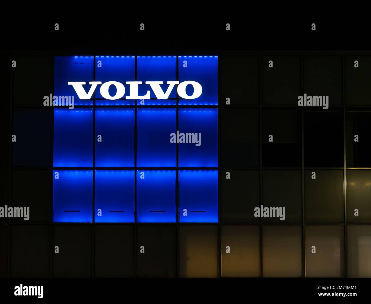 Ljubljana, Slovenia - December 26, 2022: A retailer of swedish car manufacturer Volvo in Ljubljana Stock Photo