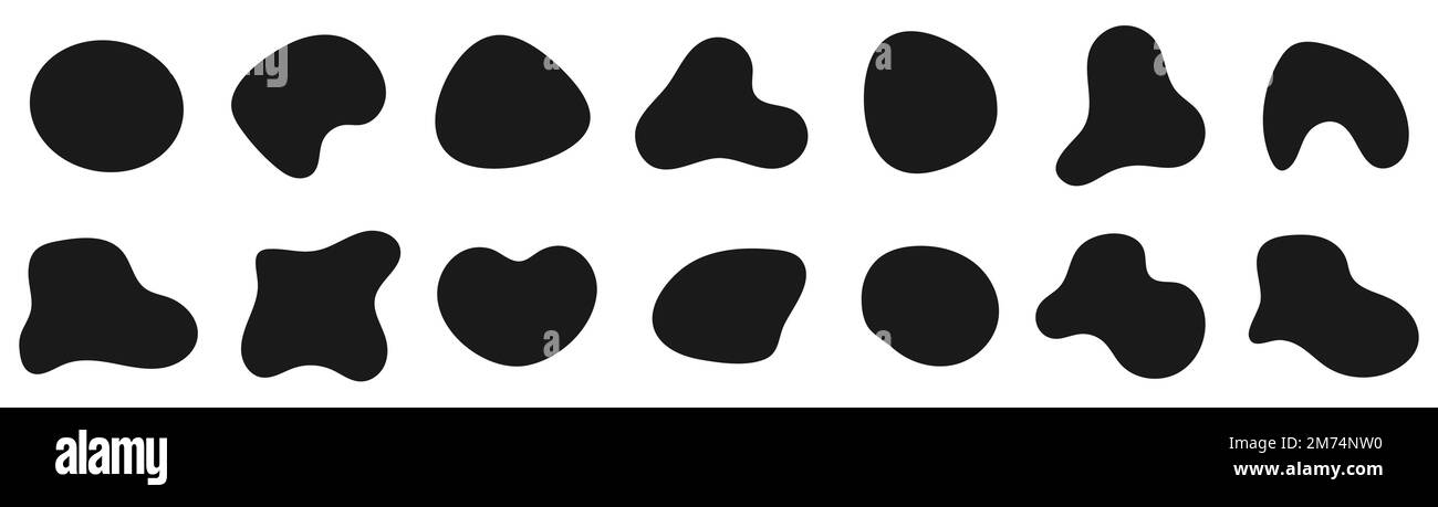 Set of liquid abstract shapes. Vector illustration Stock Vector Image ...