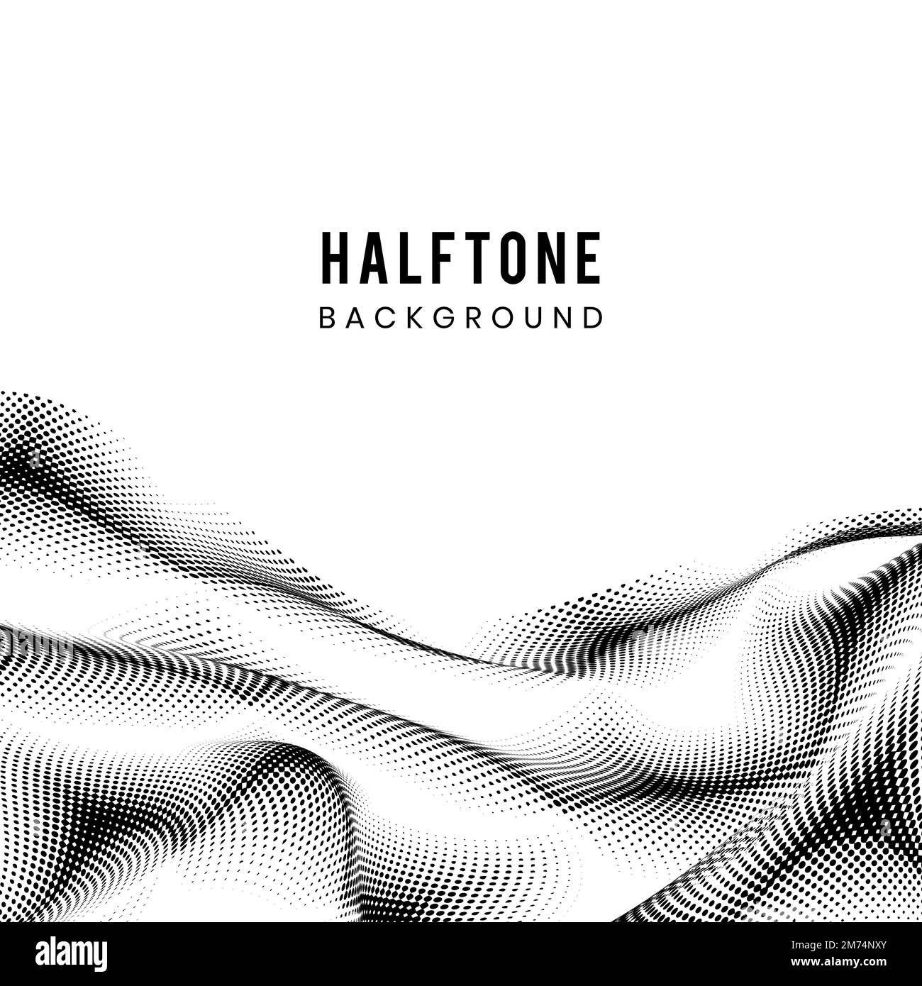 Black wavy halftone on white background vector Stock Vector Image & Art ...