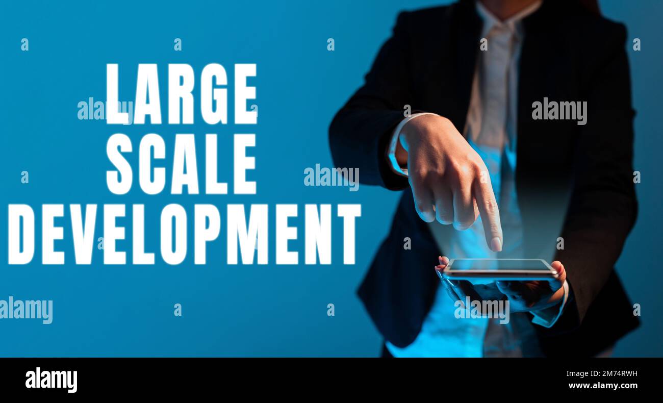 Handwriting text Large Scale Development. Concept meaning very wide and