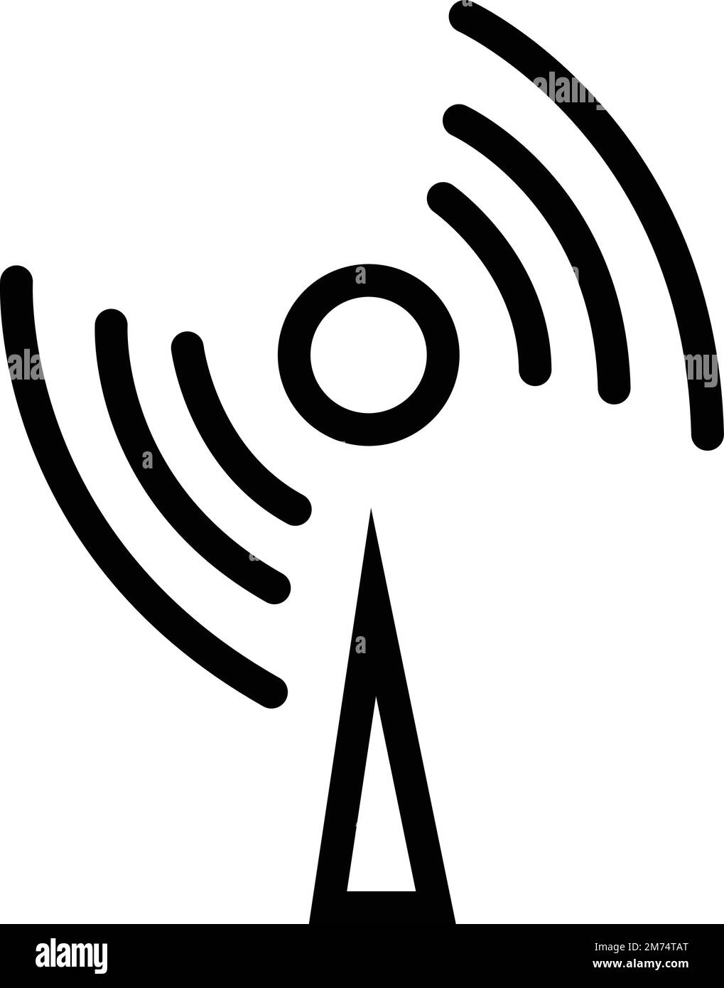 Broadcasting icon, live streaming pictogram, vector illustration Stock