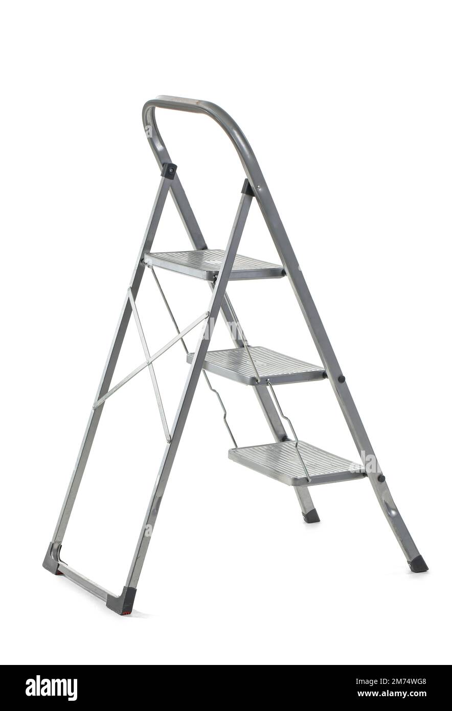 Maintenance ladder on white background Stock Photo - Alamy