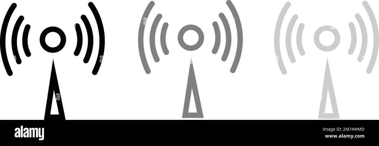 Broadcasting icon collection, live streaming pictogram, vector ...