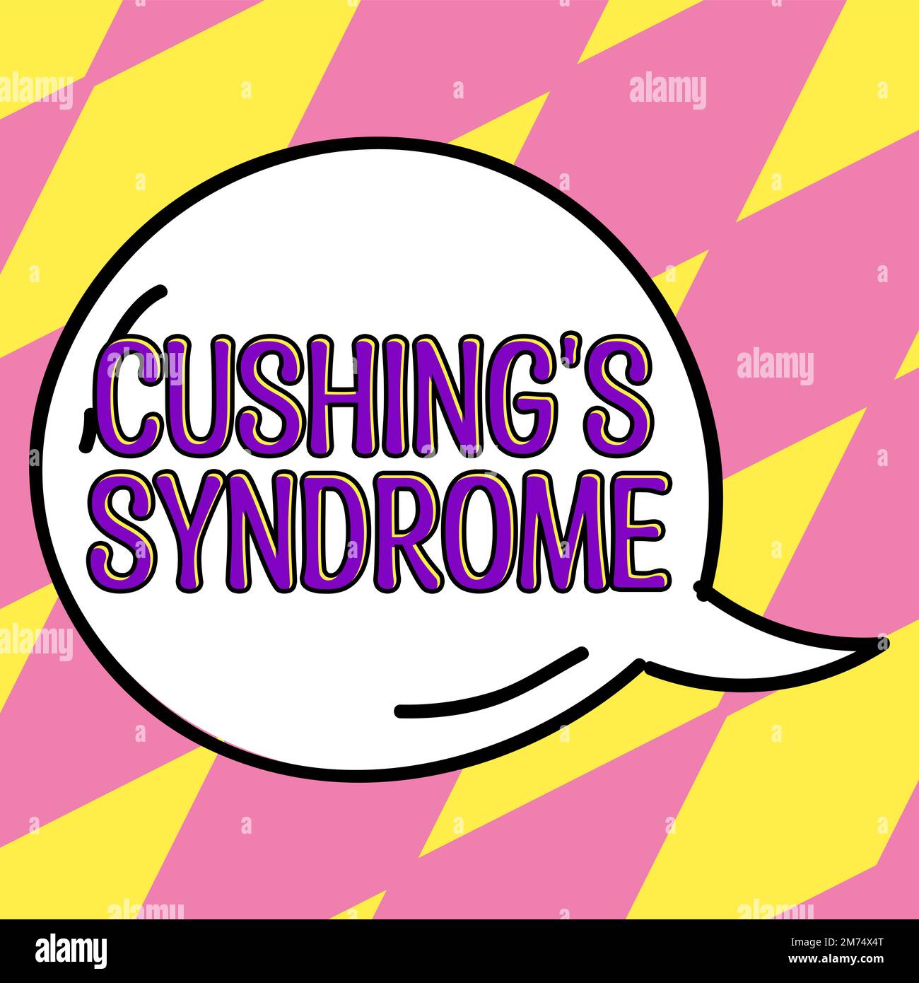 Text sign showing Cushing's Syndrome. Business showcase a disorder caused by corticosteroid hormone overproduction Stock Photo