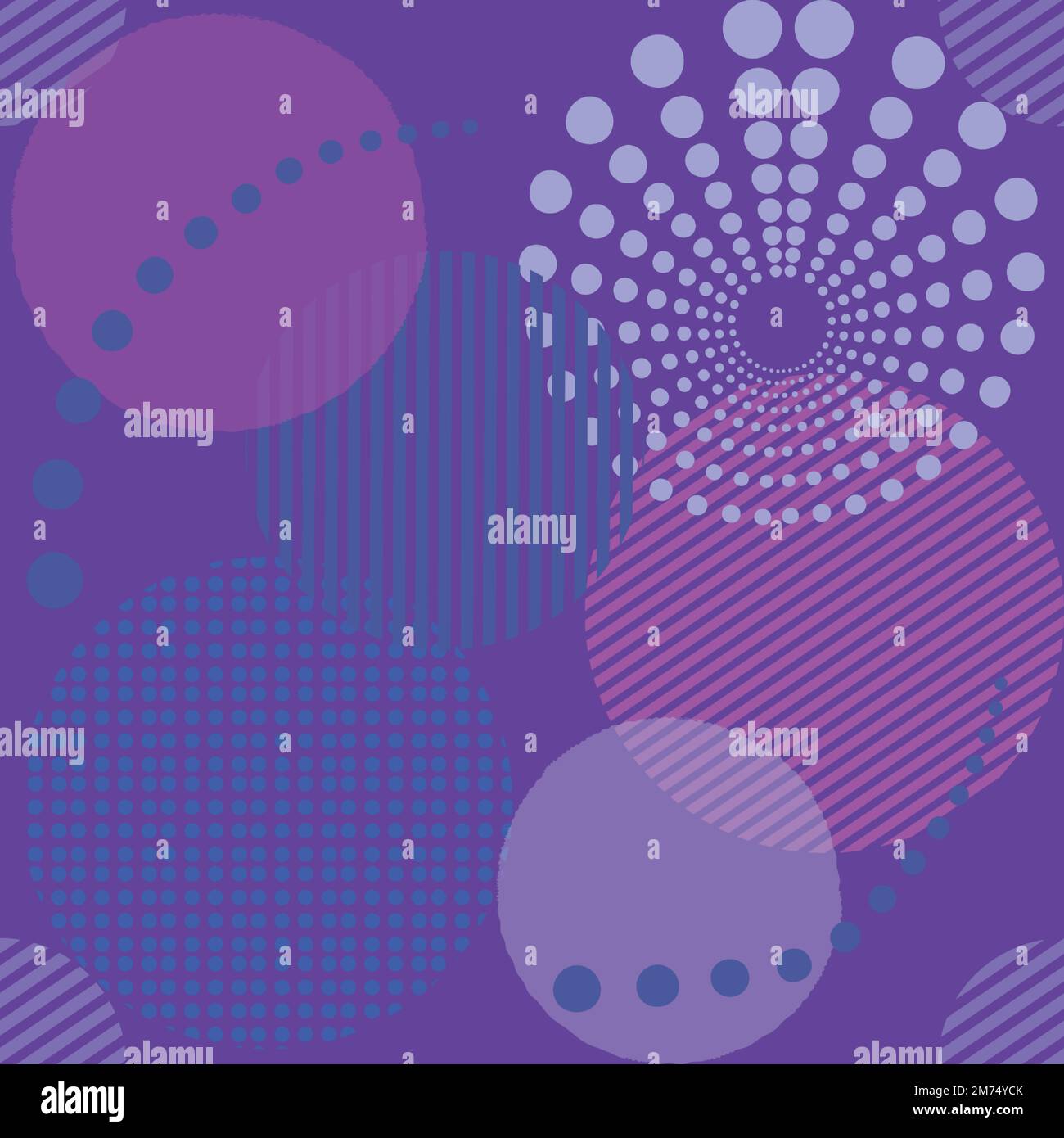 circle round shape purple pantone seamless pattern, shiny sphere ...