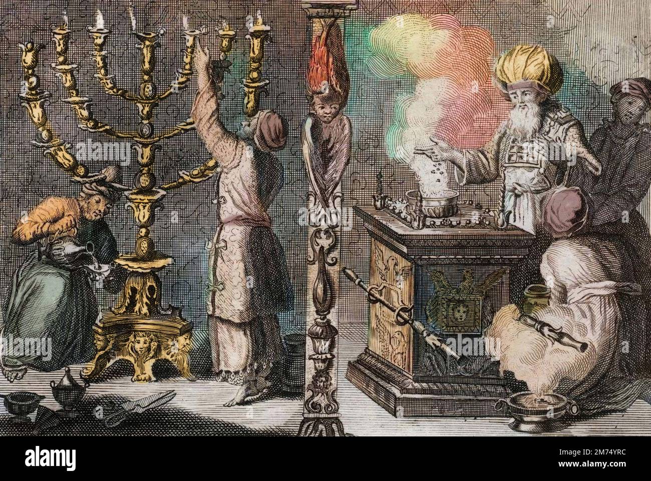 Bible par le Sieur de Royaumont, Ancien Testament Chandelier d'or a