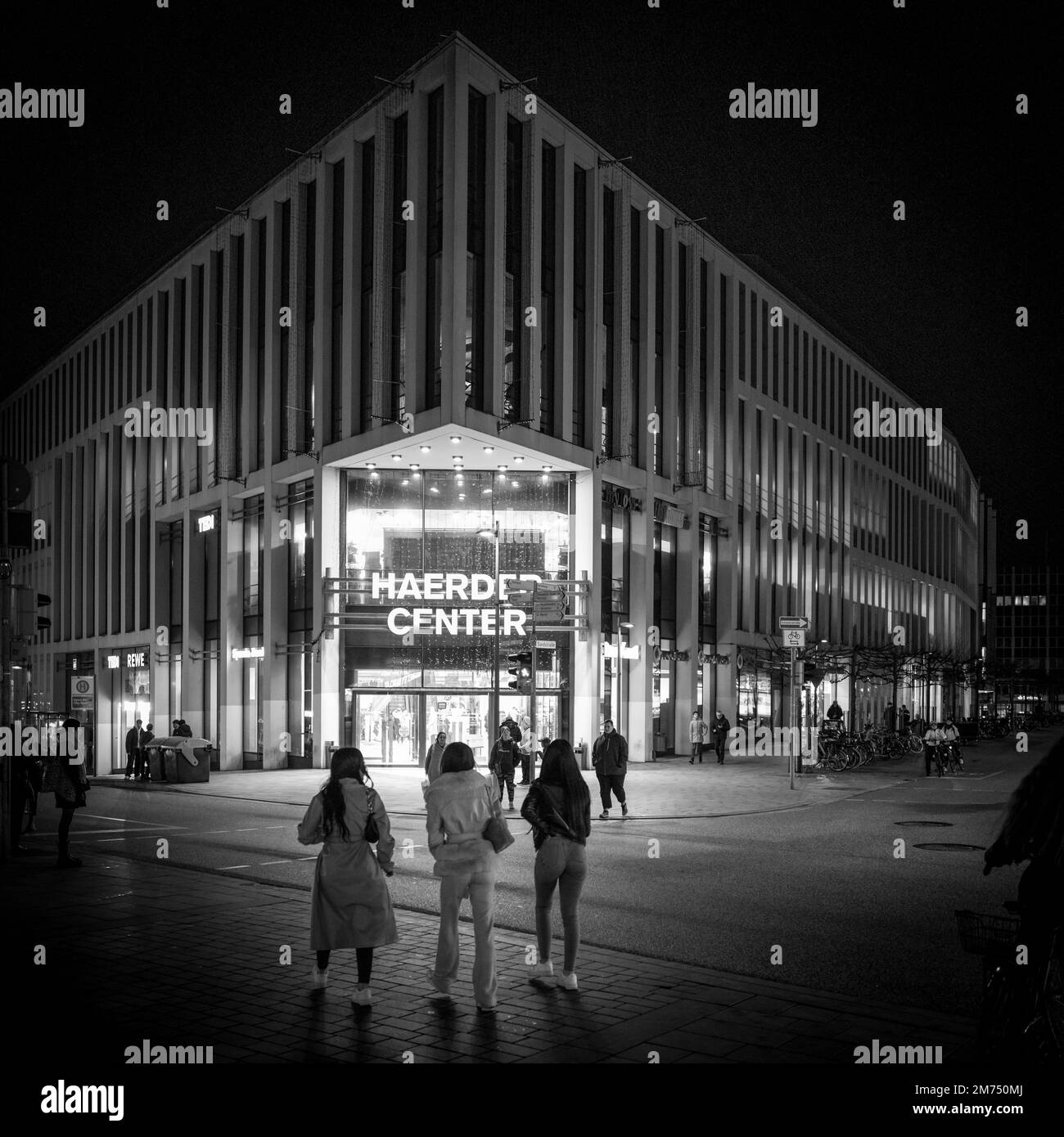 The Luebeck Haerder Center by night Stock Photo