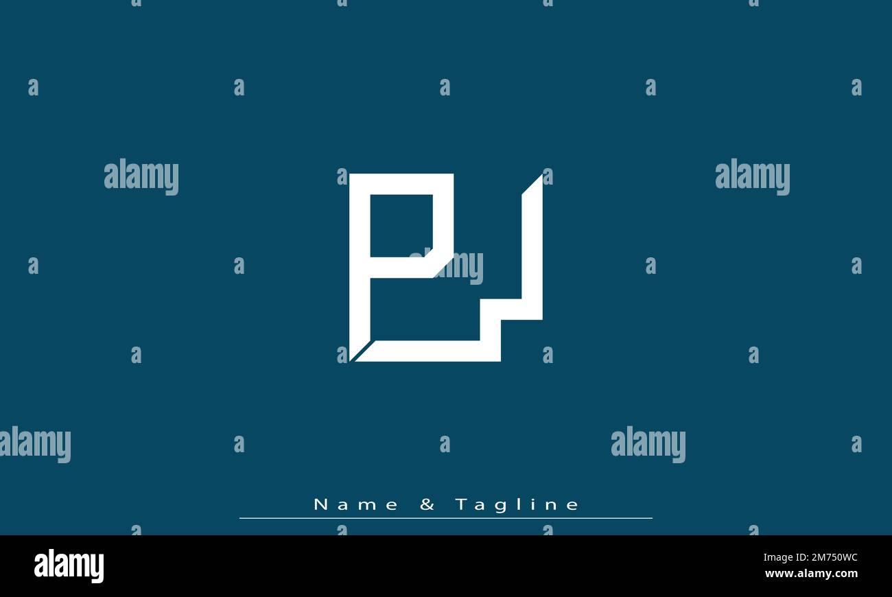 Alphabet letters Initials Monogram logo PW , WP Stock Vector