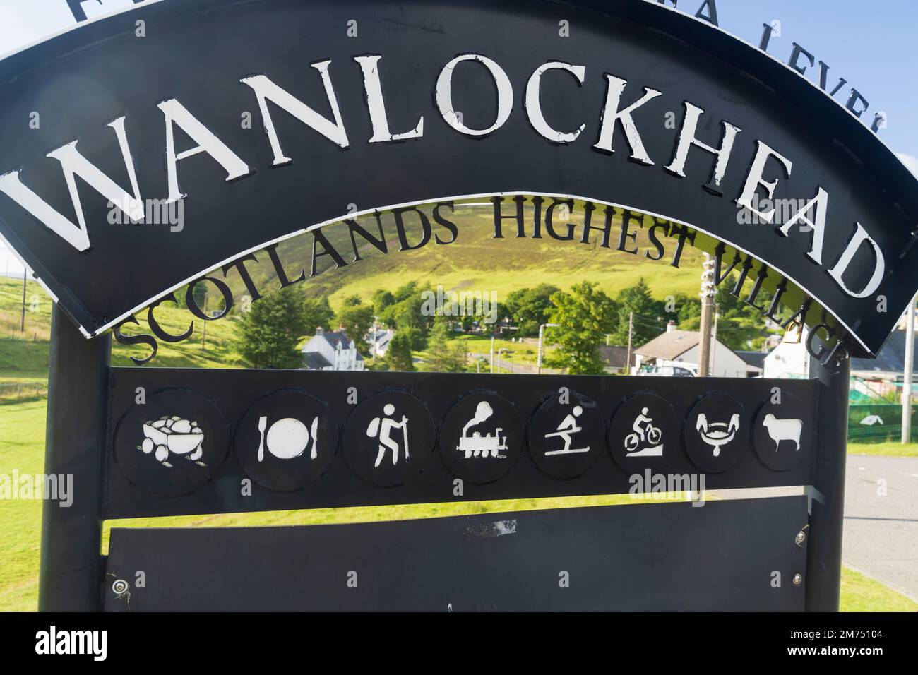 Wanlockhead, Scotland's highest village above sea level at 1531ft, 466m Stock Photo