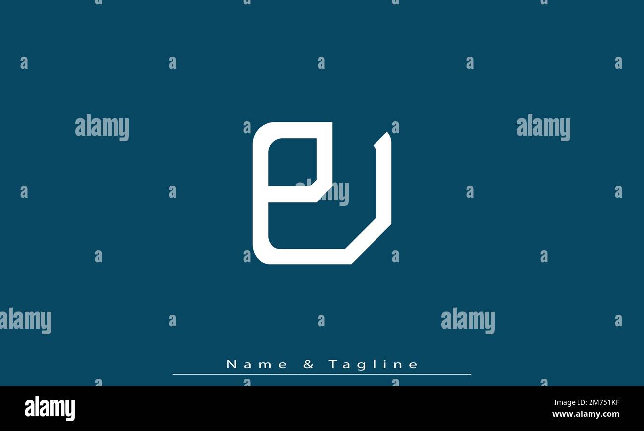 Alphabet letters Initials Monogram logo PU , UP Stock Vector