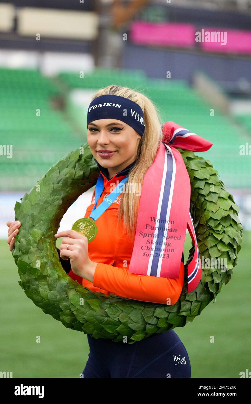 HAMAR, NORWAY JANUARY 7 Jutta Leerdam of the Netherlands during the