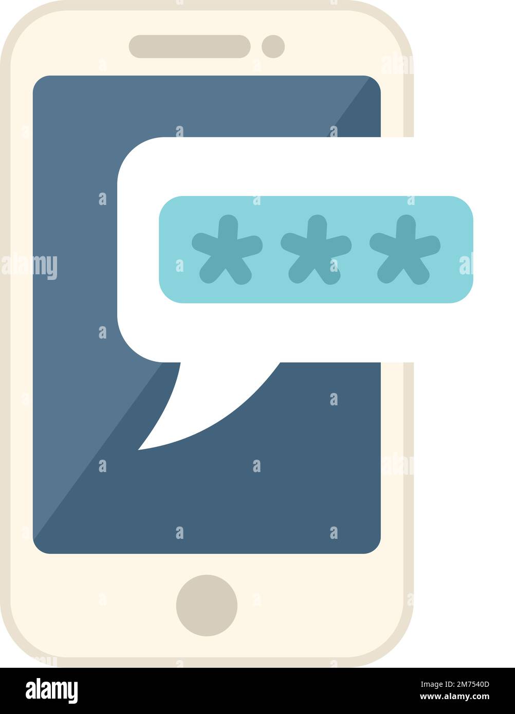 Phone lock icon flat vector. Ui page log. Mobile design isolated Stock ...