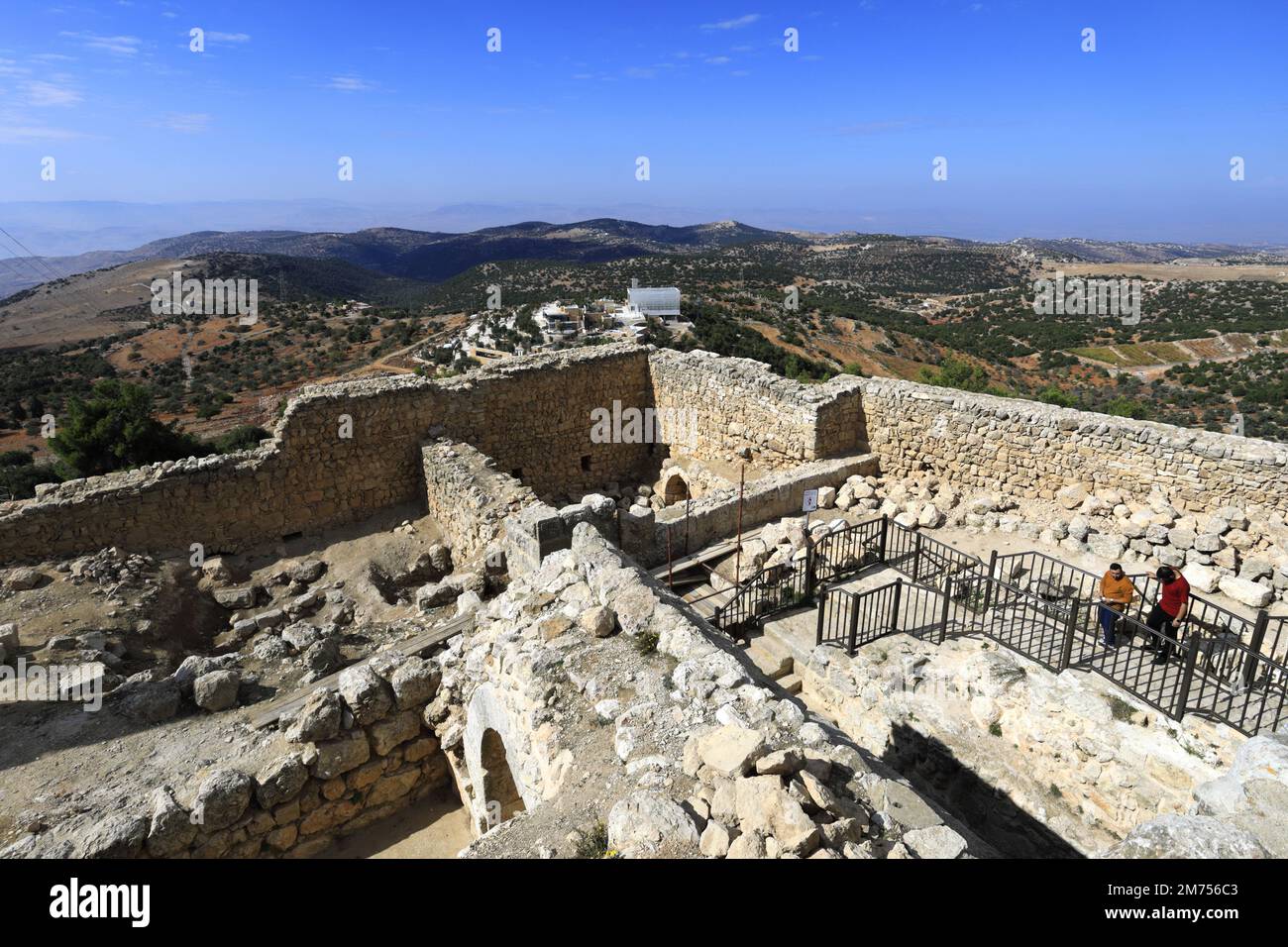 View of Ajloun Castle (Qa'lat ar-Rabad) in the Mount Ajloun district of northern Jordan, Middle East Stock Photo