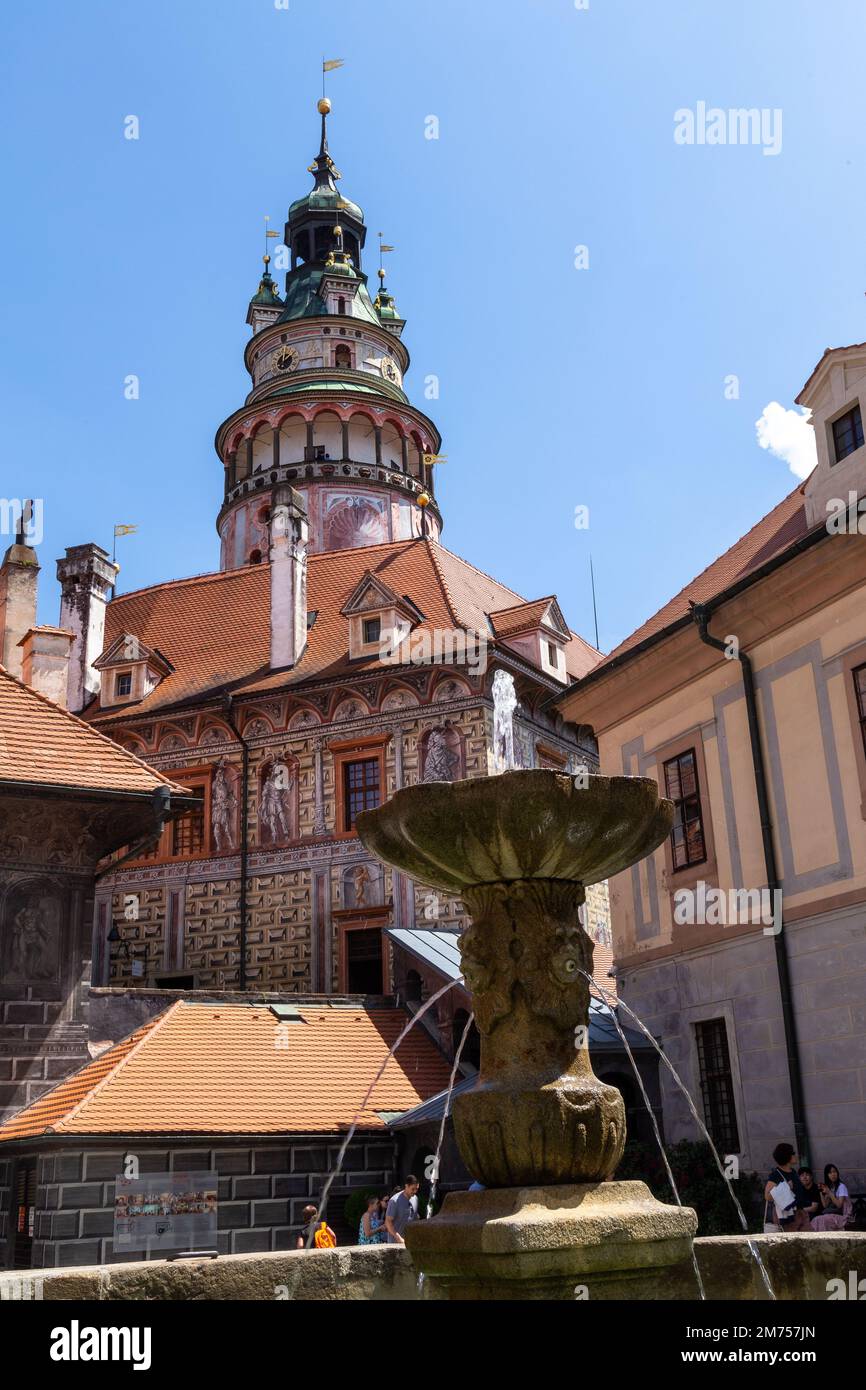 Cesky Krumlov, a beautiful medieval city in the heart of Bohemia, Czech 