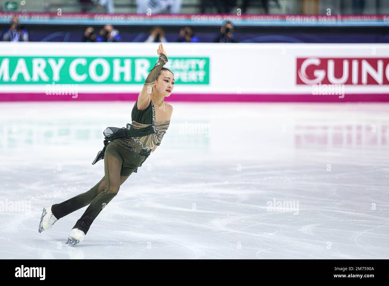 Chaeyeon Kim (KOR) performs during day 1 of the Junior Women Short