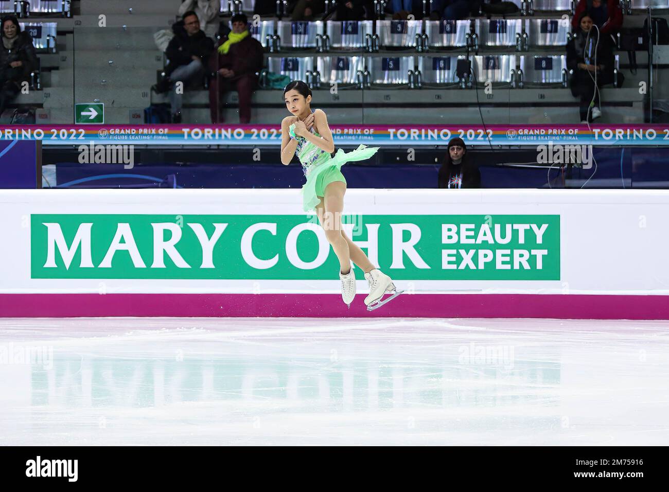 Jia Shin (KOR) performs during day 1 of the Junior Women Short Program