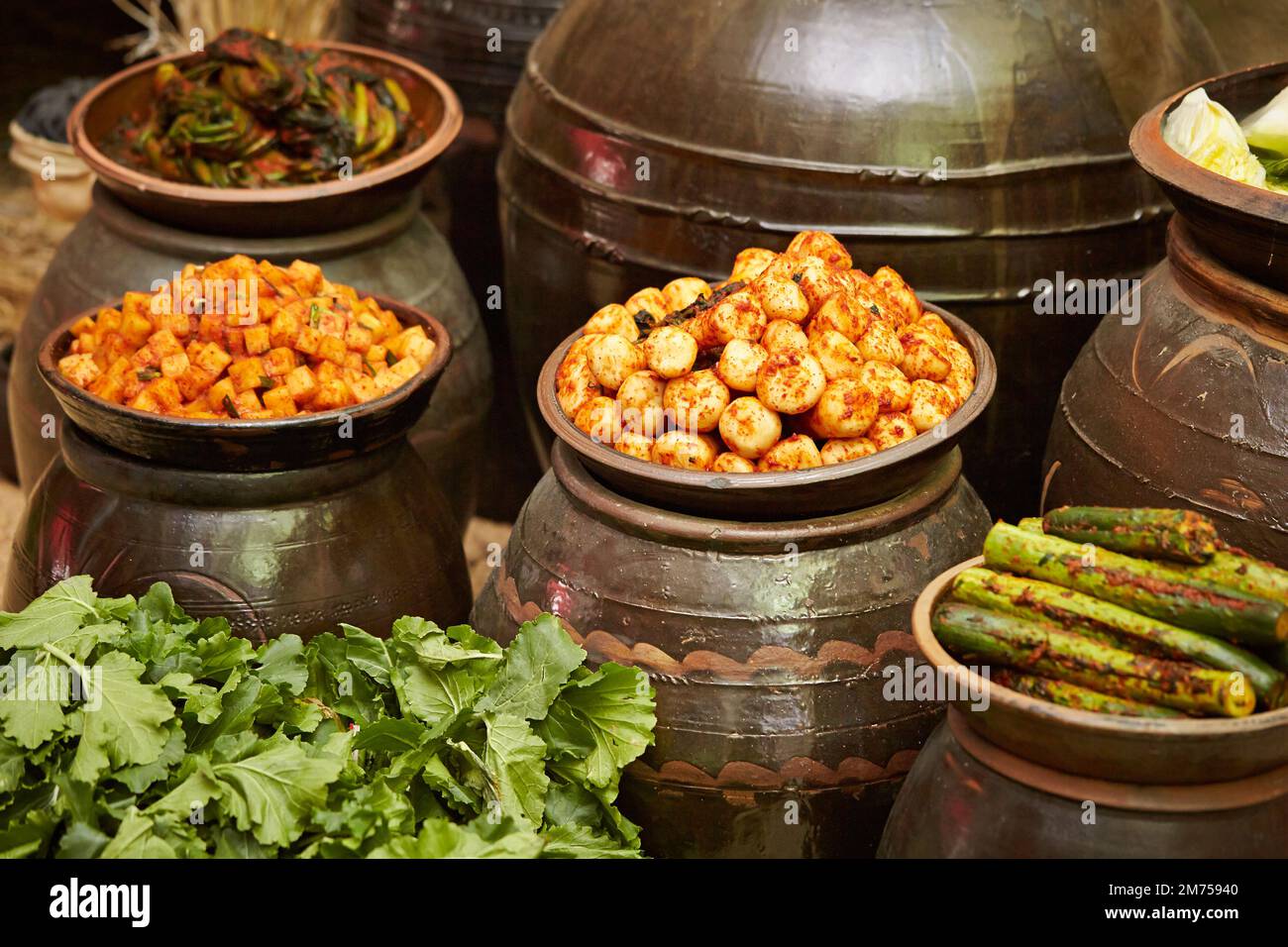 radish kimchi ,Korean spicy pickles dish Stock Photo Alamy