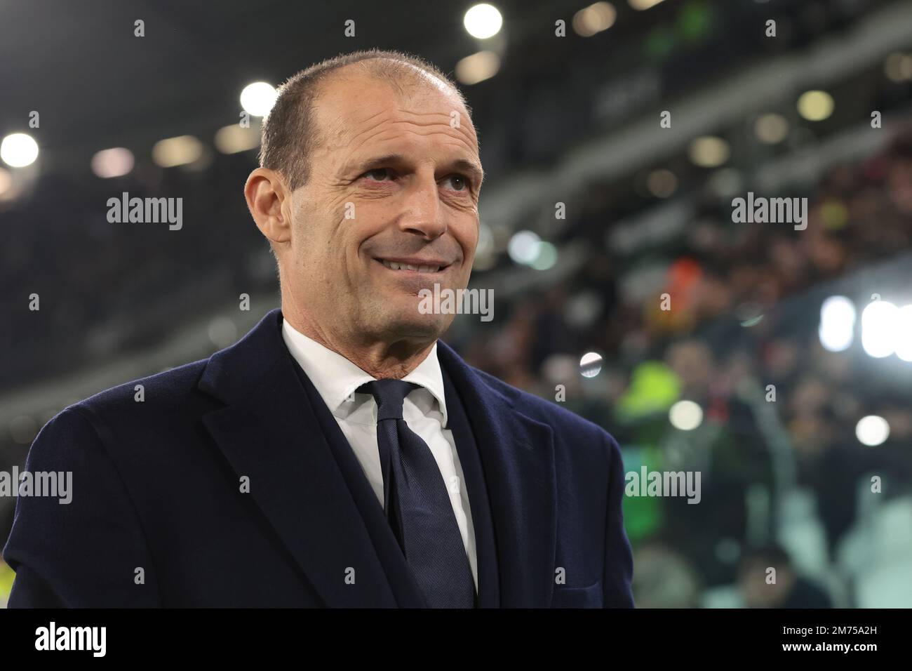 Turin, Italy. 7th Jan, 2023. Massimiliano Allegri Head coach of Juventus reacts prior to the Serie A match at Allianz Stadium, Turin. Picture credit should read: Jonathan Moscrop/Sportimage Credit: Sportimage/Alamy Live News Stock Photo