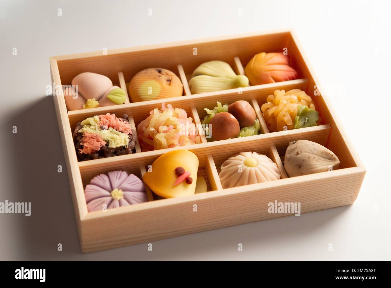 Japanese traditional sweets Nerikiri made from bean paste Stock Photo