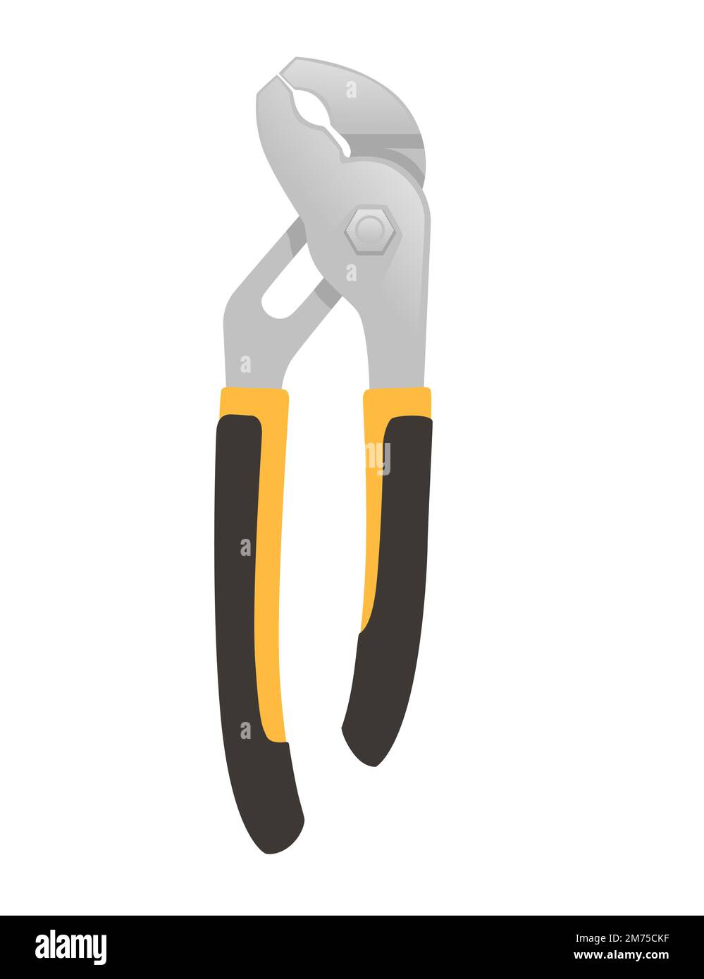 Water pump pliers hand tool instrument vector illustration isolated on