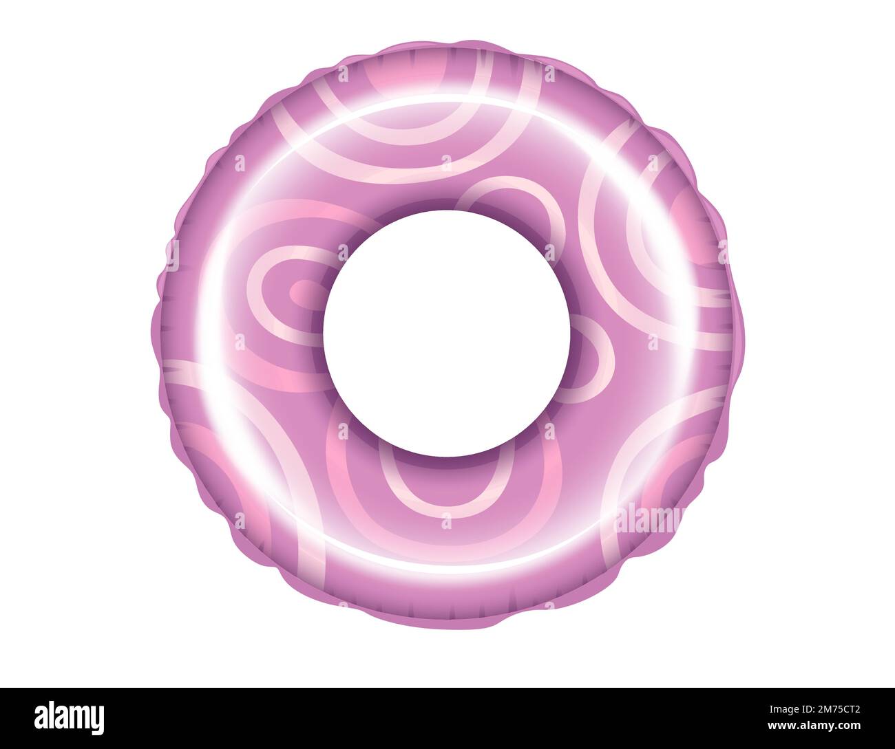 Pink color rubber swimming ring vector illustration isolated on white ...