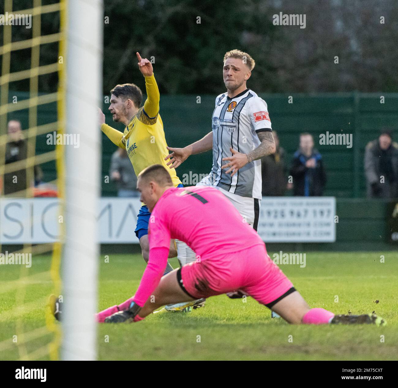 Warrington, Cheshire, England, 7th January 2023. Dec Walker celebrates