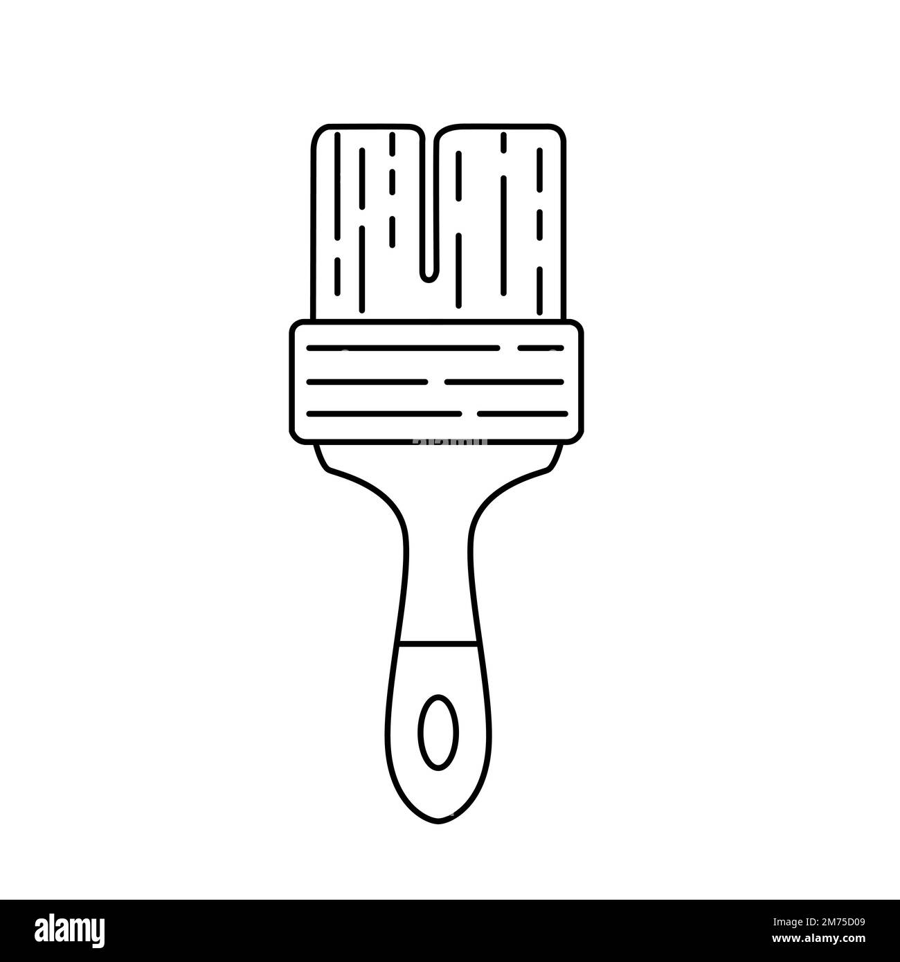 Paintbrush big size hand tool instrument for painting vector