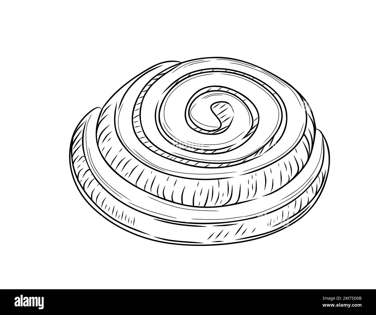 Black And White Cinnamon Roll Clipart