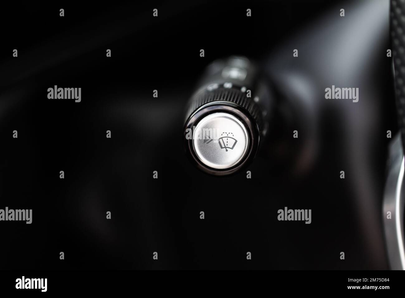 Car wiper adjustment lever. Wipers switch control. Windscreen wipers